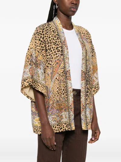 Etro Paisley Leopard Jacket In Multi