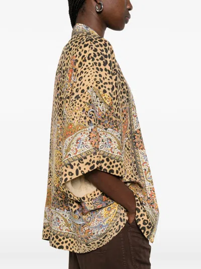 Etro Paisley Leopard Jacket In Multi