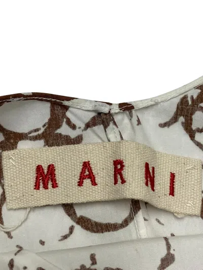 Pre-owned Marni Graphic-pattern Blouse In Neutral
