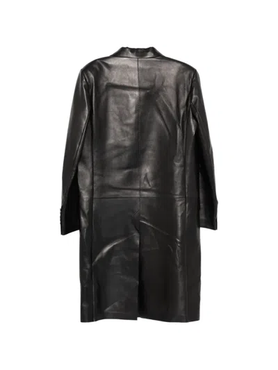 Tom Ford Leather Coat In Black