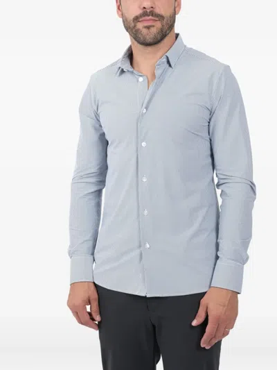 Rrd Striped Buttoned Shirt In Blue