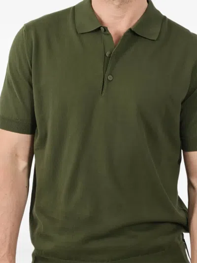 K-way Pleyne Knitted Cotton Polo Shirt In Green