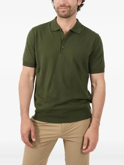 K-way Pleyne Knitted Cotton Polo Shirt In Green