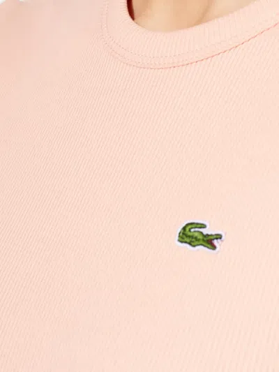 Lacoste Cotton Logo T-shirt In Pink