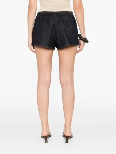 Jacquemus Amelo Shorts Contrast Stitching Elastic Waistband In Blue