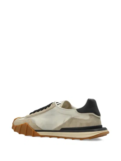 Dolce & Gabbana Dg Athletic Black Low Top Sneakers With Logo Patch On The Tongue And Maxi Logo On The Side In Suede  In Multi