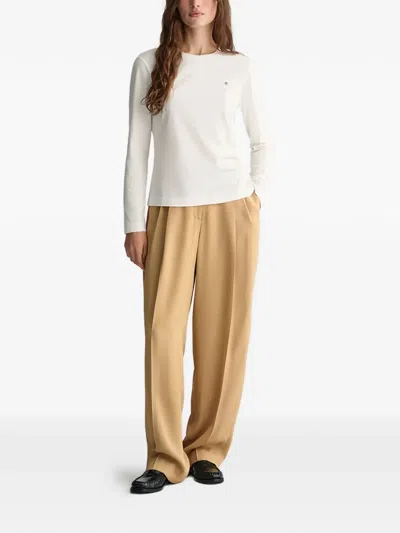 Gant Shield Long-sleeve T-shirt In White