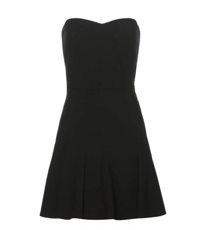 Dolce & Gabbana Strapless Wool Dress In Black