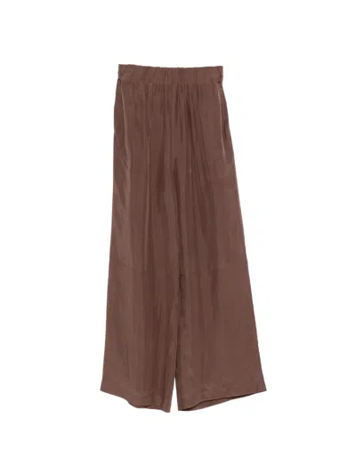 Alysi Drawstring Straight Trousers In Brown