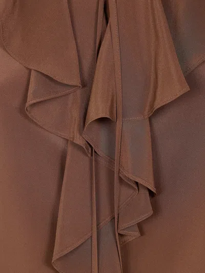 Max Mara Aeyde Brown Ponyhair Ankle Boots In Brown