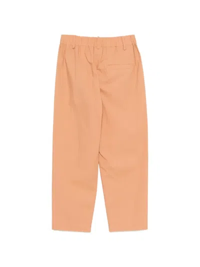 Alysi Elasticated Straight Trousers In Orange