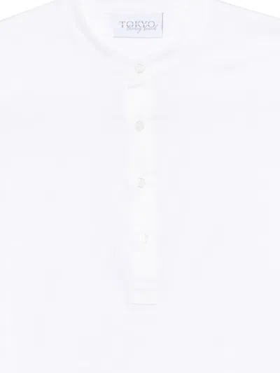 Tokyo James Button-up T-shirt In White