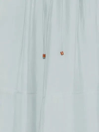 Alysi Drawstrings Straight Trousers In Blue