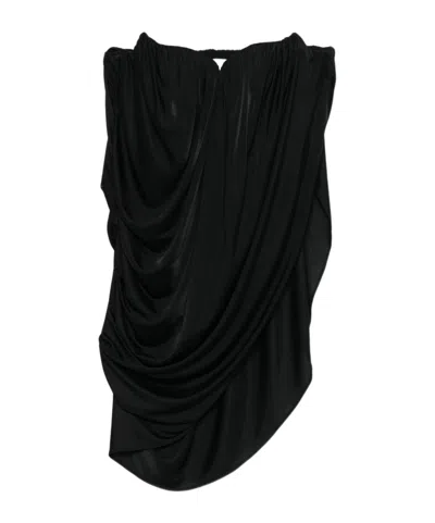 Giuseppe Di Morabito Draped Strapless Top In Black