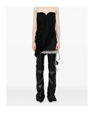 Giuseppe Di Morabito Draped Strapless Top In Black
