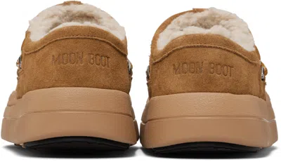 Moon Boot Park Suede Slipper Sneakers In Brown