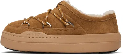 Moon Boot Park Suede Slipper Sneakers In Brown