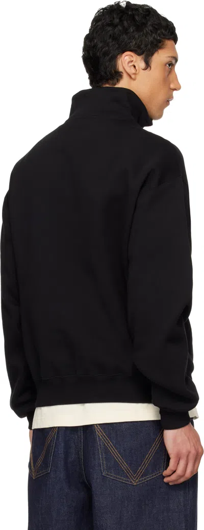 Jacquemus High Neck Zip Sweatshirt With Logo Detail And Gathered Cuffs In Animal Print