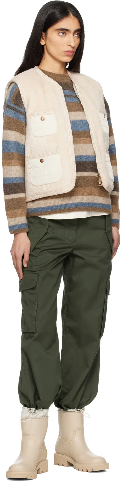 Moncler Drawstring-closure Logo-patch Boots In Neutral