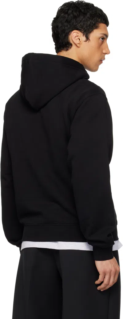 Jacquemus Cotton Fabric Hoodie With Long Sleeves In Black
