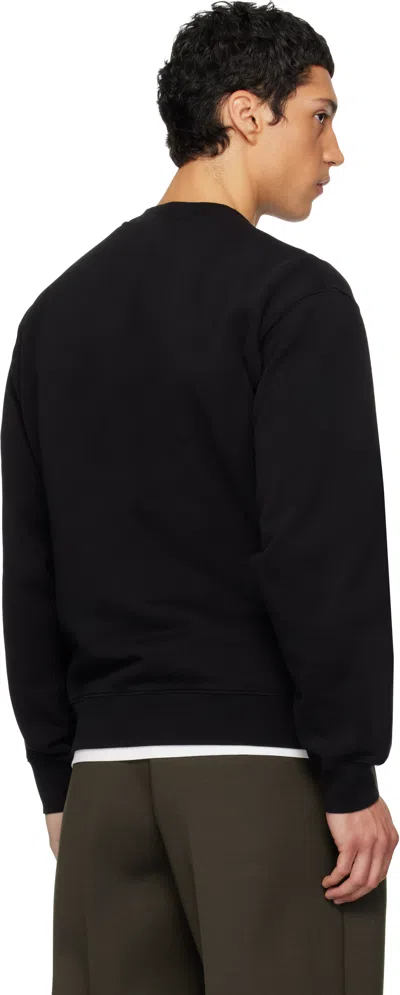 Jacquemus Relaxed Fit Long-sleeve Shirt With Minimalist Patch Detail In Black