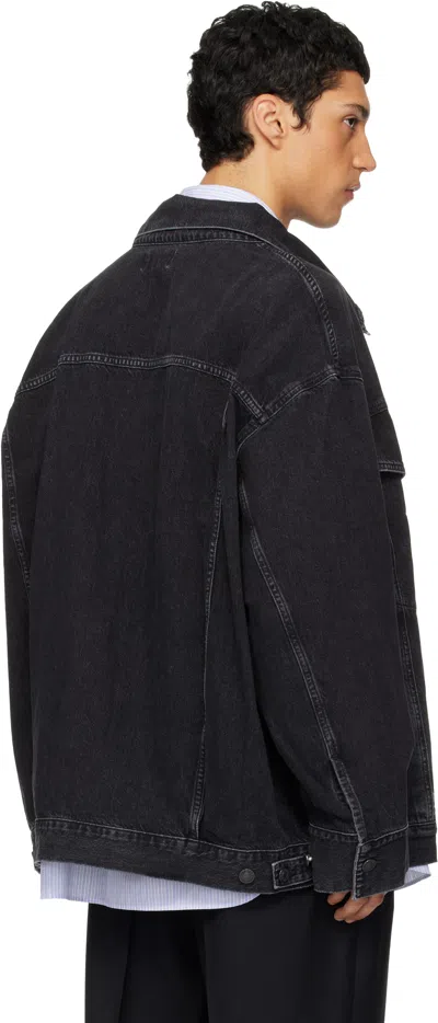 Agolde Black Wayne Denim Jacket In Black