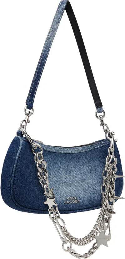 Marc Jacobs Shoulder Bag Star Studs Chain Strap In Blue