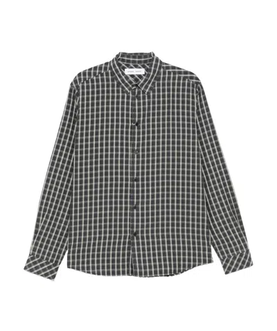 Samsoe & Samsoe Check Button-down Shirt In Gray