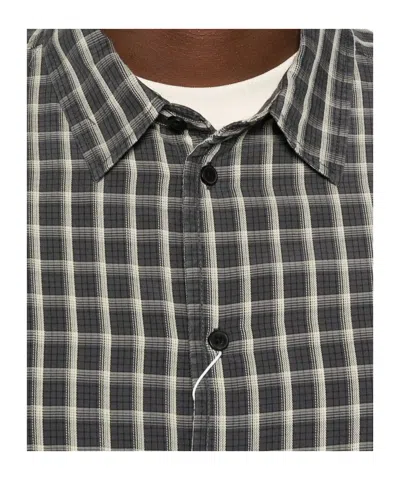 Samsoe & Samsoe Check Button-down Shirt In Gray