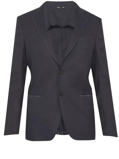 Tonello Linen And Viscose Jacket In Blue