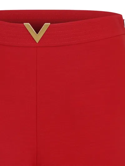 Valentino High Waisted Shorts Featuring Gold Tone Detail In Blue