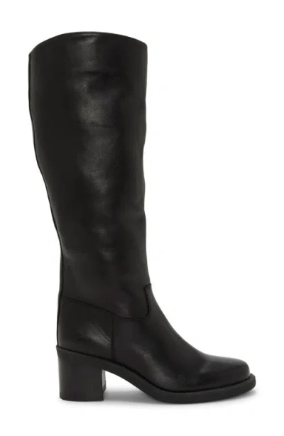 Vince Camuto Womens Sangeti Snip Toe Block Heel Knee High Boots Regular Narrow Calf Wide Extra Wide Calf In Black