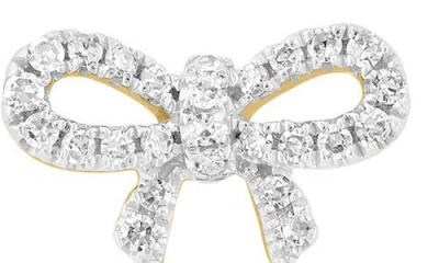 Effy Diamond Bow Stud Earrings In White