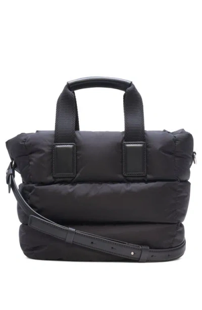 Moncler Borsa A Mano Caradoc Mini In Tessuto Nero Donna In Black