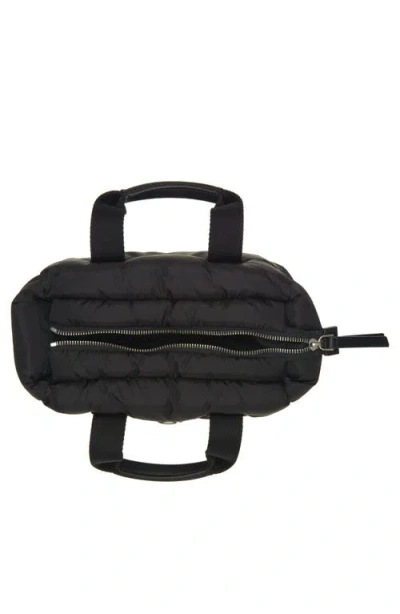 Moncler Borsa A Mano Caradoc Mini In Tessuto Nero Donna In Black