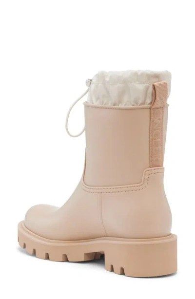 Moncler Kickstream Drawstring Logo-patch Rain Boots In Brown