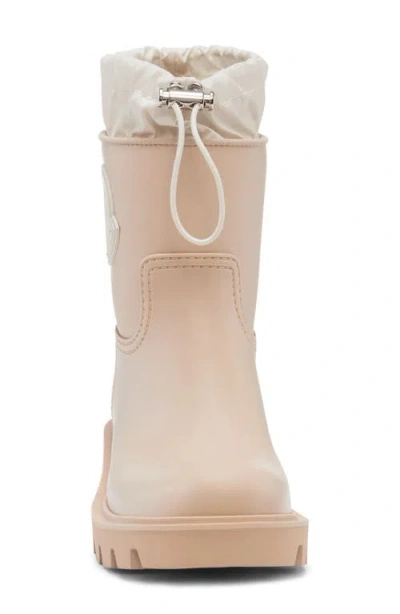 Moncler Kickstream Drawstring Logo-patch Rain Boots In Brown