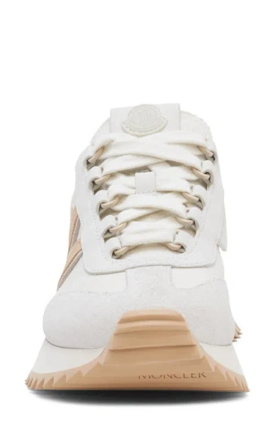 Moncler Pacey2 Sneaker In White Canvas And Leather In White