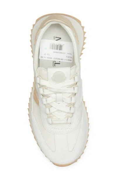 Moncler Pacey2 Sneaker In White Canvas And Leather In White