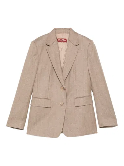 Max Mara Two-button Blazer In Neutral