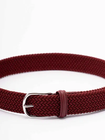 Anderson's Elastic Woven Belt In Red