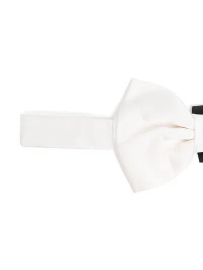 Corneliani Silk Bow Tie In White