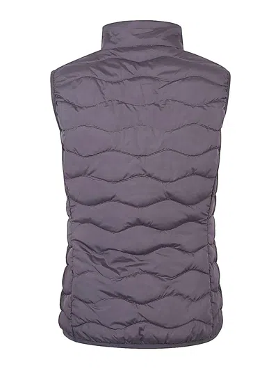 Ea7 Logo Down Vest In Gray