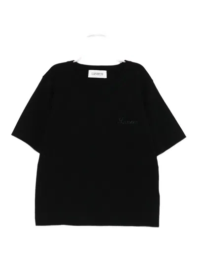 Laneus Short-sleeved Pullover In Black