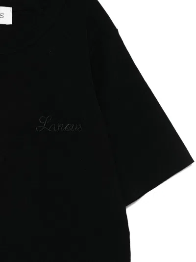 Laneus Short-sleeved Pullover In Black