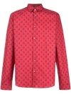 GUCCI GUCCI GUCCI GHOST DUKE SHIRT - RED,418656Z310C11793347