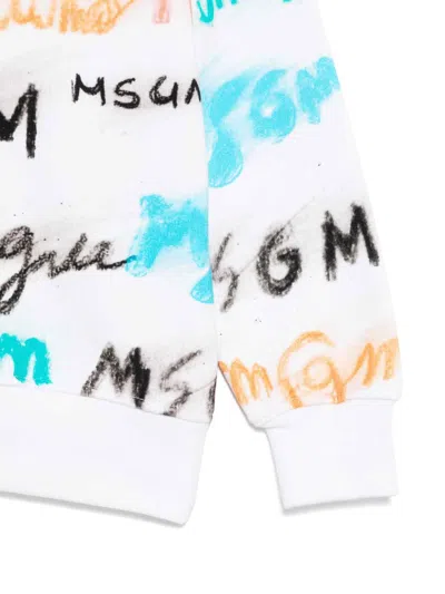 Msgm Logo-print Sweatshirt In Multi