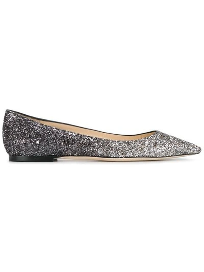 Shop Jimmy Choo Romy Ombré Glitter Ballerinas