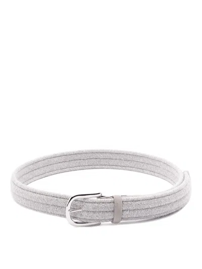 Orciani Elast Wool Wool Belt In Metallic