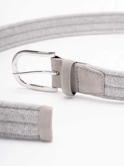 Orciani Elast Wool Wool Belt In Metallic
